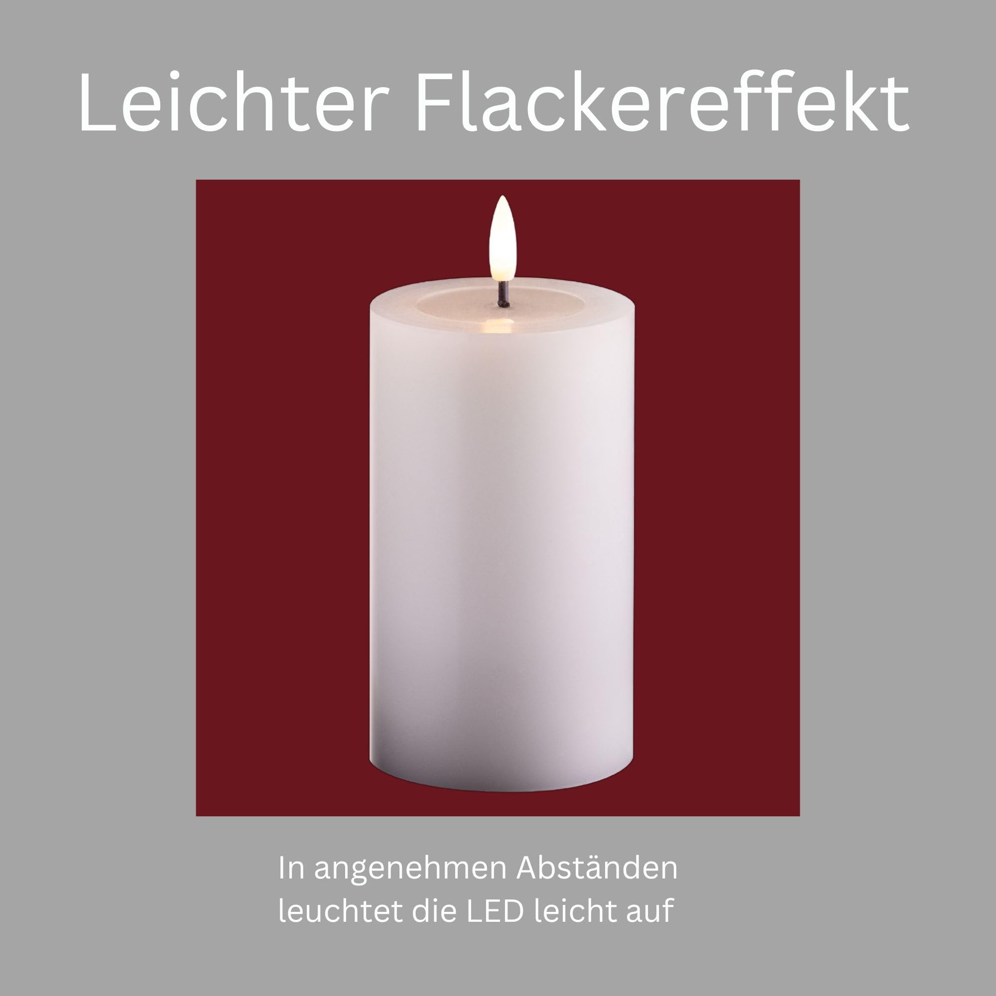 Novaliv 4 x LED świeca pieńkowa z timerem, 6 godzin, biała, z prawdziwego wosku, LED, ciepła biel, 7,5 cm, ø 12,5 cm, wysokość – 2 baterie AA LED z prawdziwego wosku z efektem migotania,