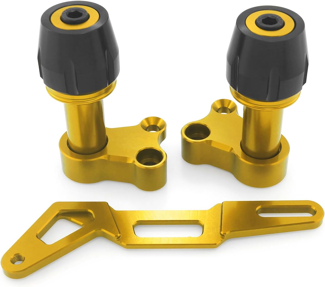 Motorcycle CNC Aluminum Rear Wheel Axle Fork Frame Sliders Crash Protector Guards For XMAX 125 250 300 400 NVX155 NMAX155 ADV150 ADV160 (Gold)