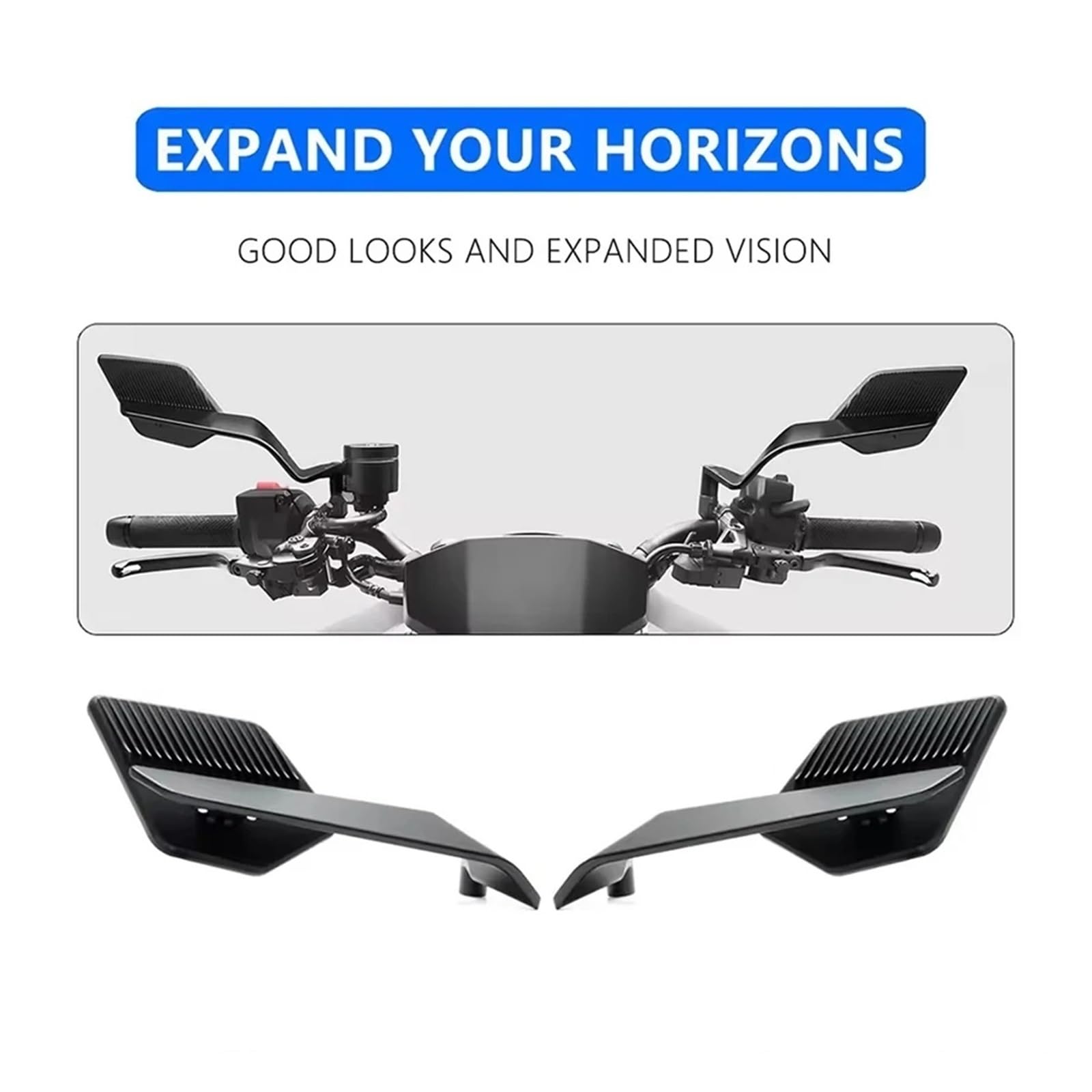 Moto Lusterko końcówkowe kierownicy Motocyklowa k Pasuje Do Suzuki GSXS750 GSXS1000 GSXS1000F GSX-S250 GSX-S150 Widok Z Boku Motocykla Składane Lusterko Wsteczne
