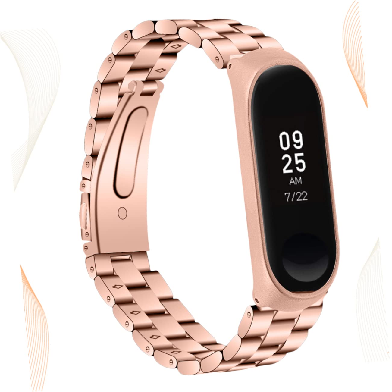 Uonlytech 3pièces Bracelet Montre Rose Pour Band Avec Cadre Remplacement Élégant Et Pratique Pour Montre Connectée