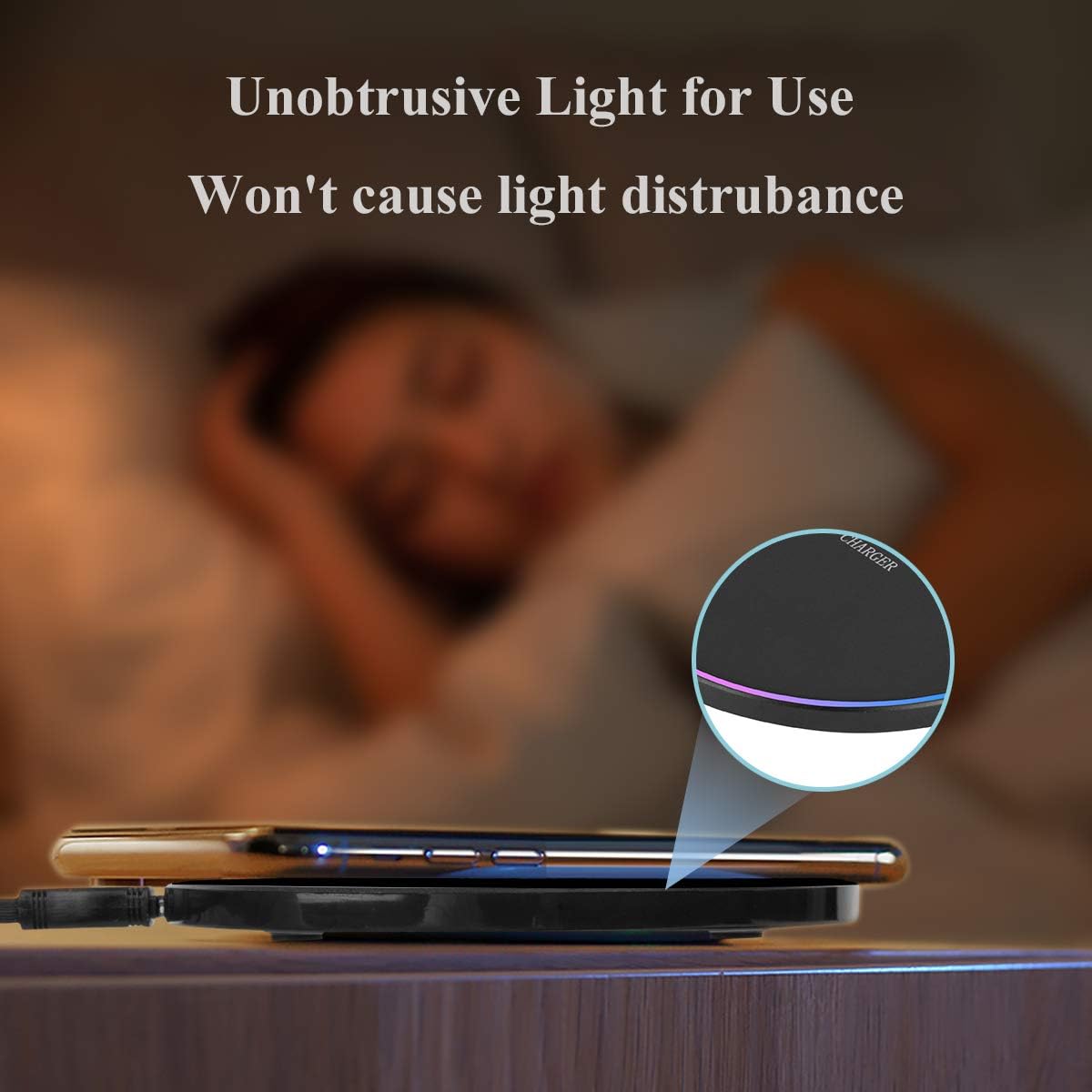 YiQiuKo Wireless Charger 10W, Wireless Fast Charging Pad Compatible with Samsung Galaxy S8/S9/S7/S7 Edge/S6/S6 Edge/Note 5/Note 8, iPhone 12/11/XR/XS/X/8/8Plus(No AC Adapter)