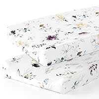 Vista 15 de Juego de sábanas ajustadas ultra suaves para cuna, 2 unidades, ajuste universal para cunas, cesta de moisés, colchón ovalado y rectangular, seguro