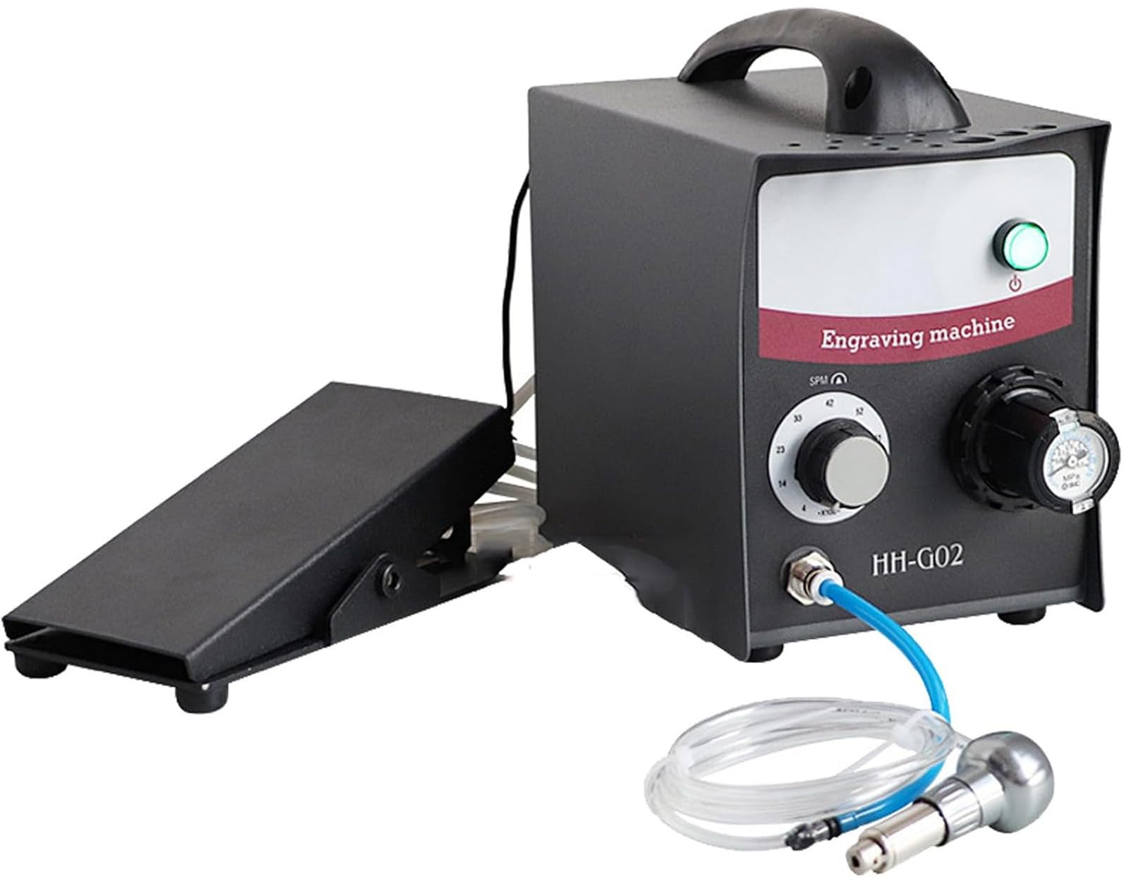220V Macchina per Incisione pneumatica di Gioielli, incisore Pneumatico per Gioielli a estremità Singola da 60 W, Strumento Gioielli per Incisione Multifunzione Elettrico
