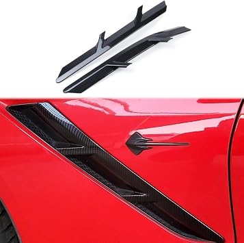 Front Fender Side Body Vent for 2014-2019 Chevrolet Corvette C7 Carbon Fiber Pattern