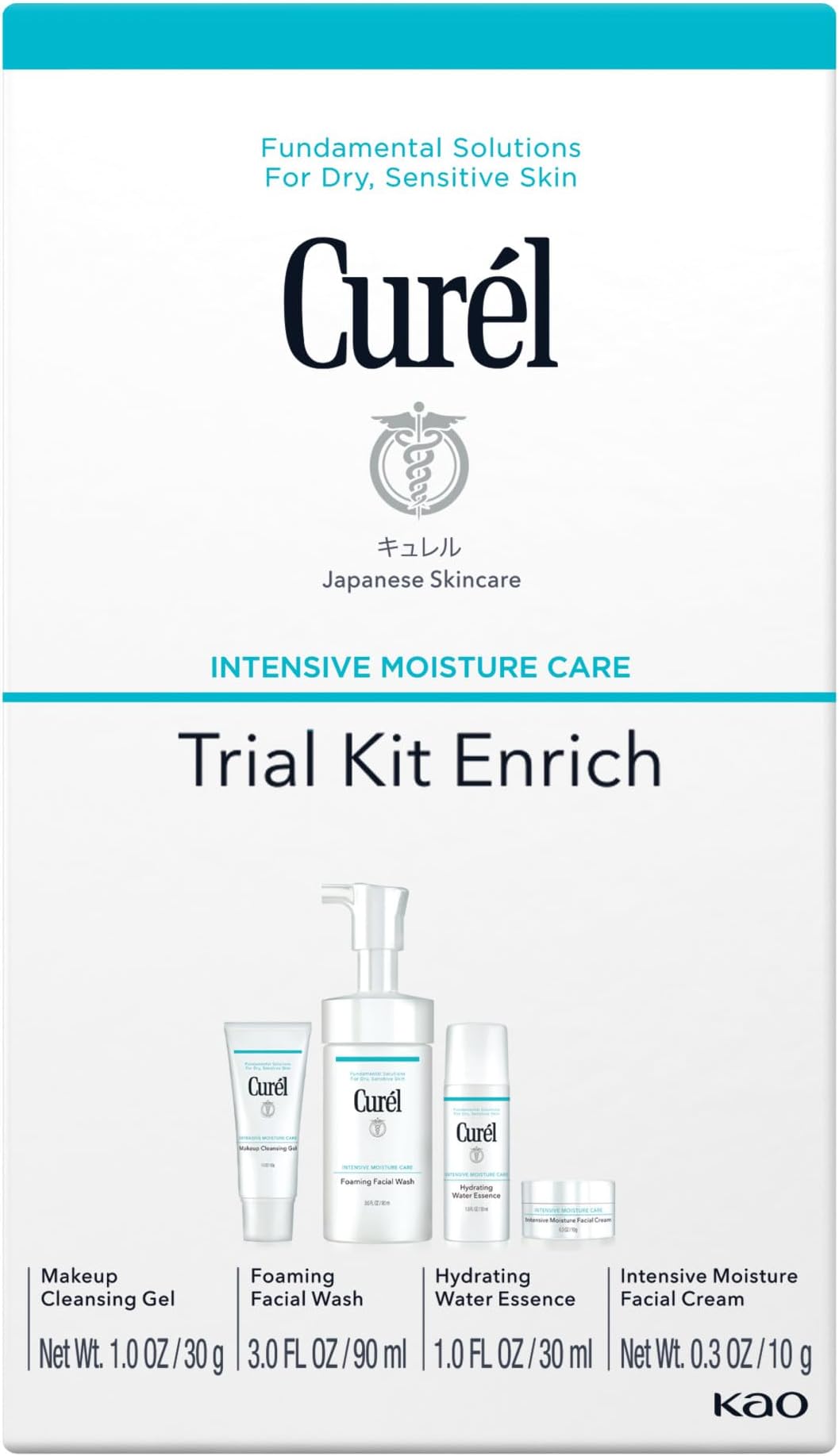 Japanese Skin Care Travel Size Toiletries, for Dry, Sensitive Skin, Travel Size Face Wash, Lotion, & Makeup Remover