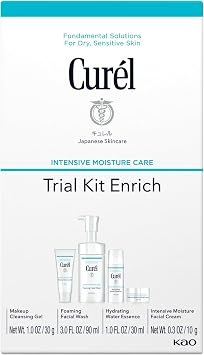 Cur l Enrich Trial & Travel Kit, 2 Week Skincare Routine for Dry, Sensitive Skin