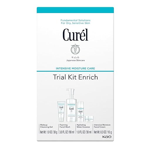 Curél Enrich Trial & Travel Kit, 2 Week Skincare Routine for Dry, Sensitive Skin