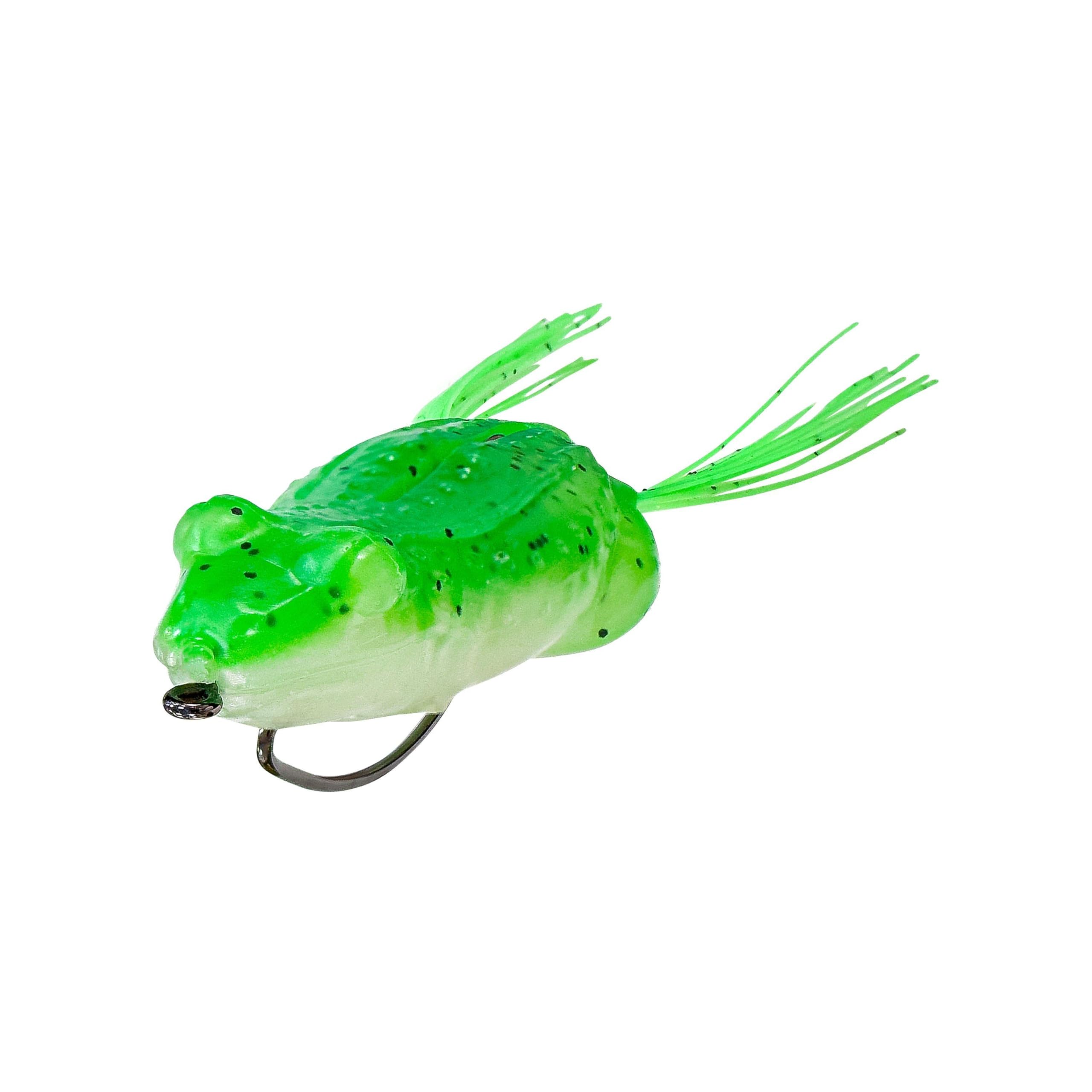 Savage Gear Tough Frog Scented Fishing Lure Green/White, 3.5 in, 2, Topwater Bass Bait โ image 1