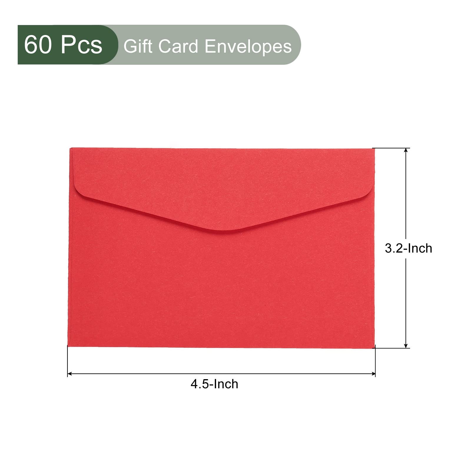 YOKIVE 60 Pack Gift Card Envelopes, Business Greeting Note, Red - Image 2