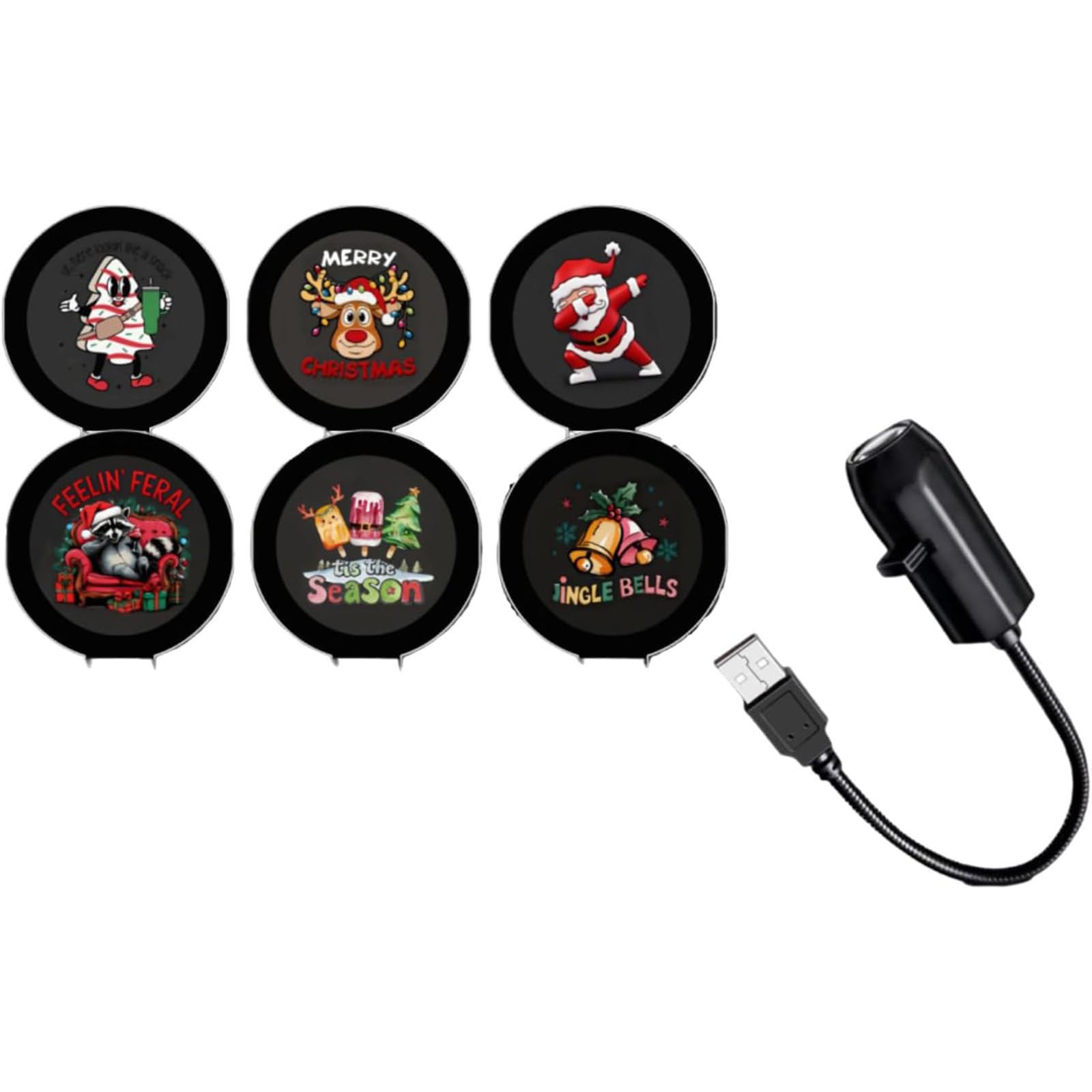 Plug and Play HD Christmas Projector,Christmas Projection Night Light，6pcs