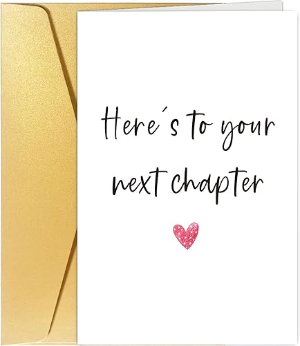 Spercy Tarjeta de buena suerte del nuevo capítulo, nueva tarjeta de felicitación de trabajo, regalo de salida de trabajo para colega, tarjeta de