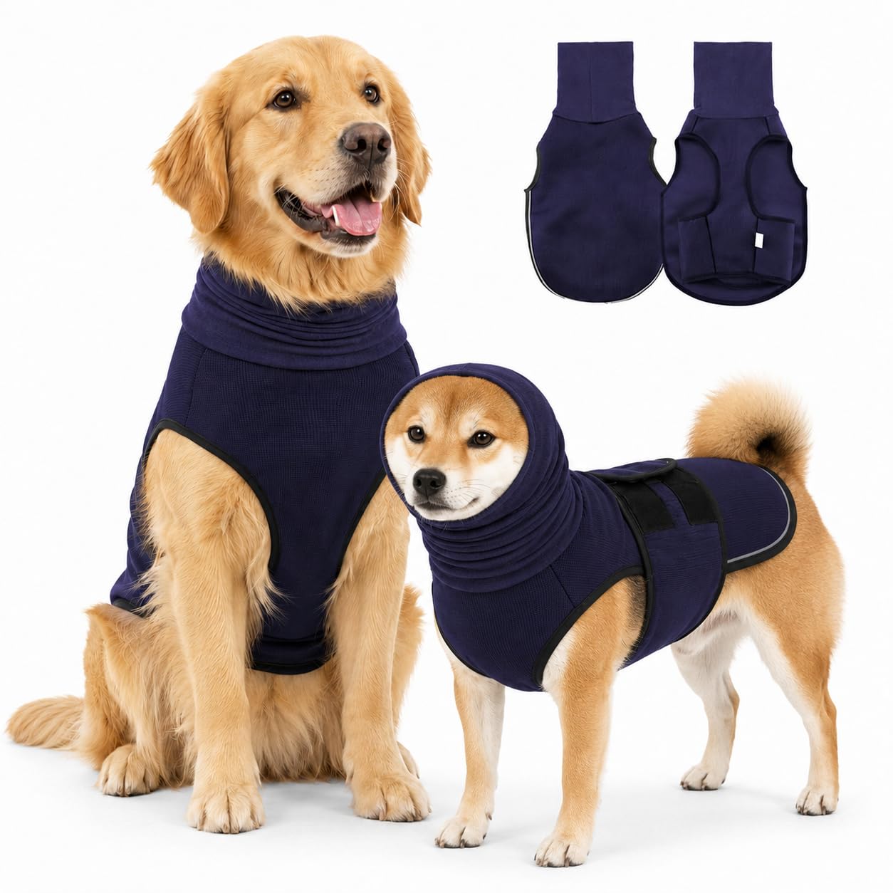 Fjquamitix Dog Anxiety Coat with Calming Hood and Ear Protection