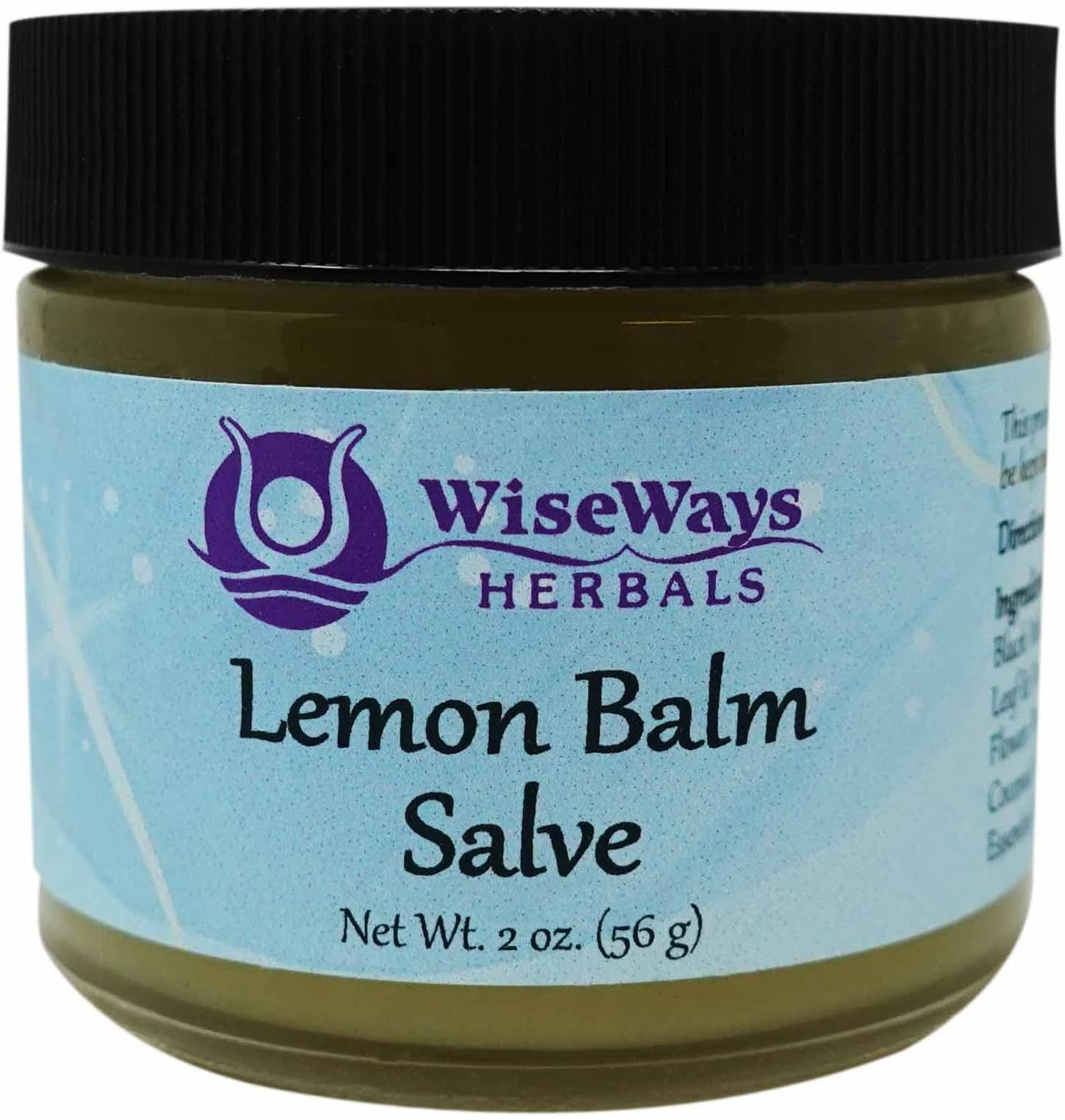 WiseWays Herbals, LLC Salves for Natural Skin Care, Lemon Balm Salve 2 oz