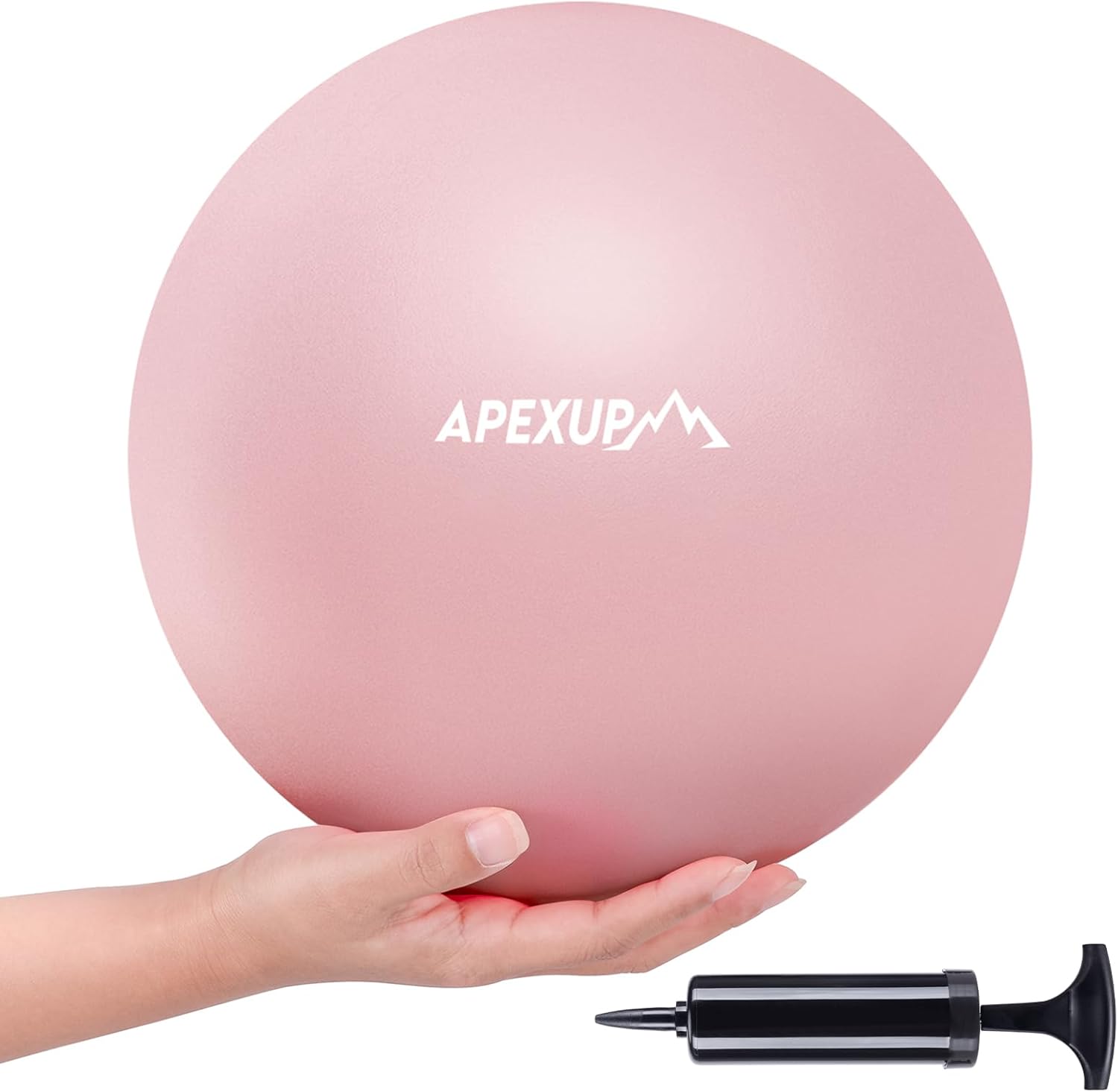 APEXUP 9 Inch Anti-Burst Pilates Ball - Small Yoga Fitness Ball for Core Strength, Balance Training, Physical Therapy, 550lb Capacity