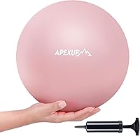 APEXUP 9 Inch Anti-Burst Pilates Ball - Small Yoga Fitness Ball for Core Strength, Balance Training, Physical Therapy, 550lb Capacity