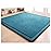 Loartee Coral Velvet Crawling Rug (4\'9x4\'9, Blue) for Toddler Children Play Area Rug Yoga Mat Exercise Pad