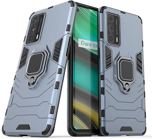 Compatible con OPPO Realme X7 Pro Ultra, soporte de anillo de metal a prueba de golpes (funciona con soporte magnético para automóvil), cubierta