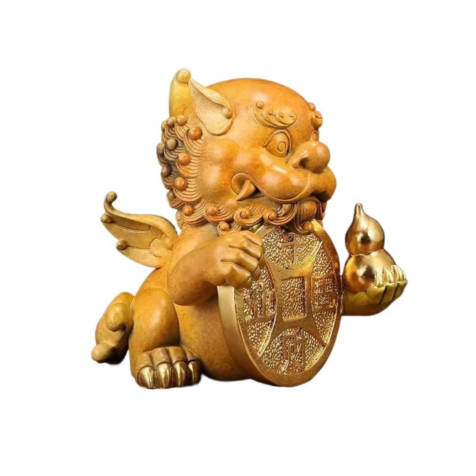 BHGFYXBS Statue Figurines Desktop Copper Fortune-Making Ornaments Retro Chinese Pixiu Study Office Desktop Decorations Feng Shui Decor Decorative Ornaments,Left-Right
