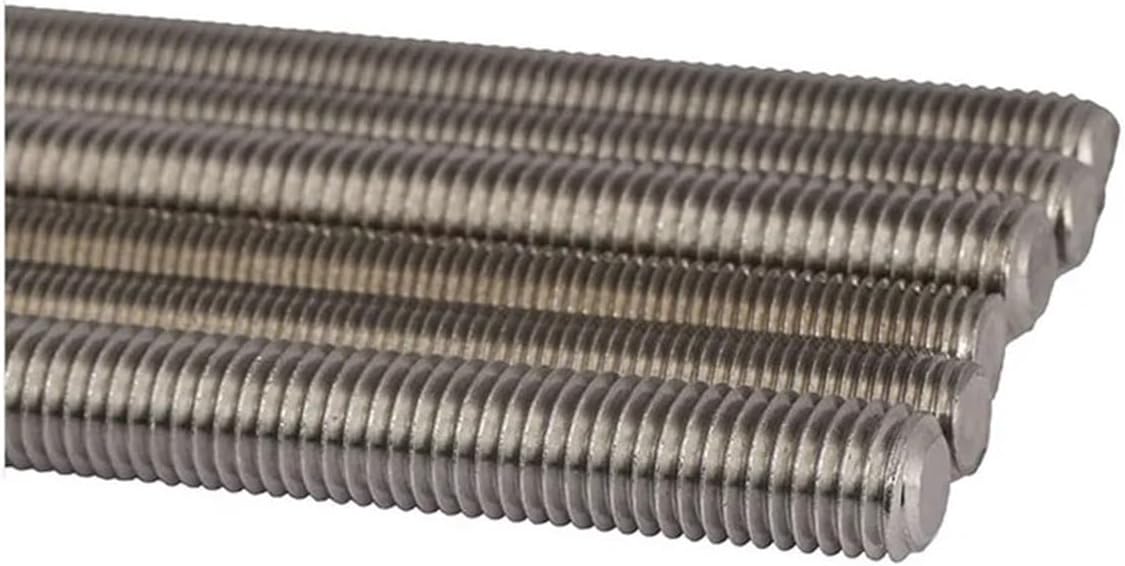 CREAP 2Pcs Stainless Steel Left-Hand Threaded Rod Reverse Tooth Full Thread Bar M4 M5 M6 M8 M10 M12 M14 M16 M18 M20 M22 M24(M8x1.25x250)