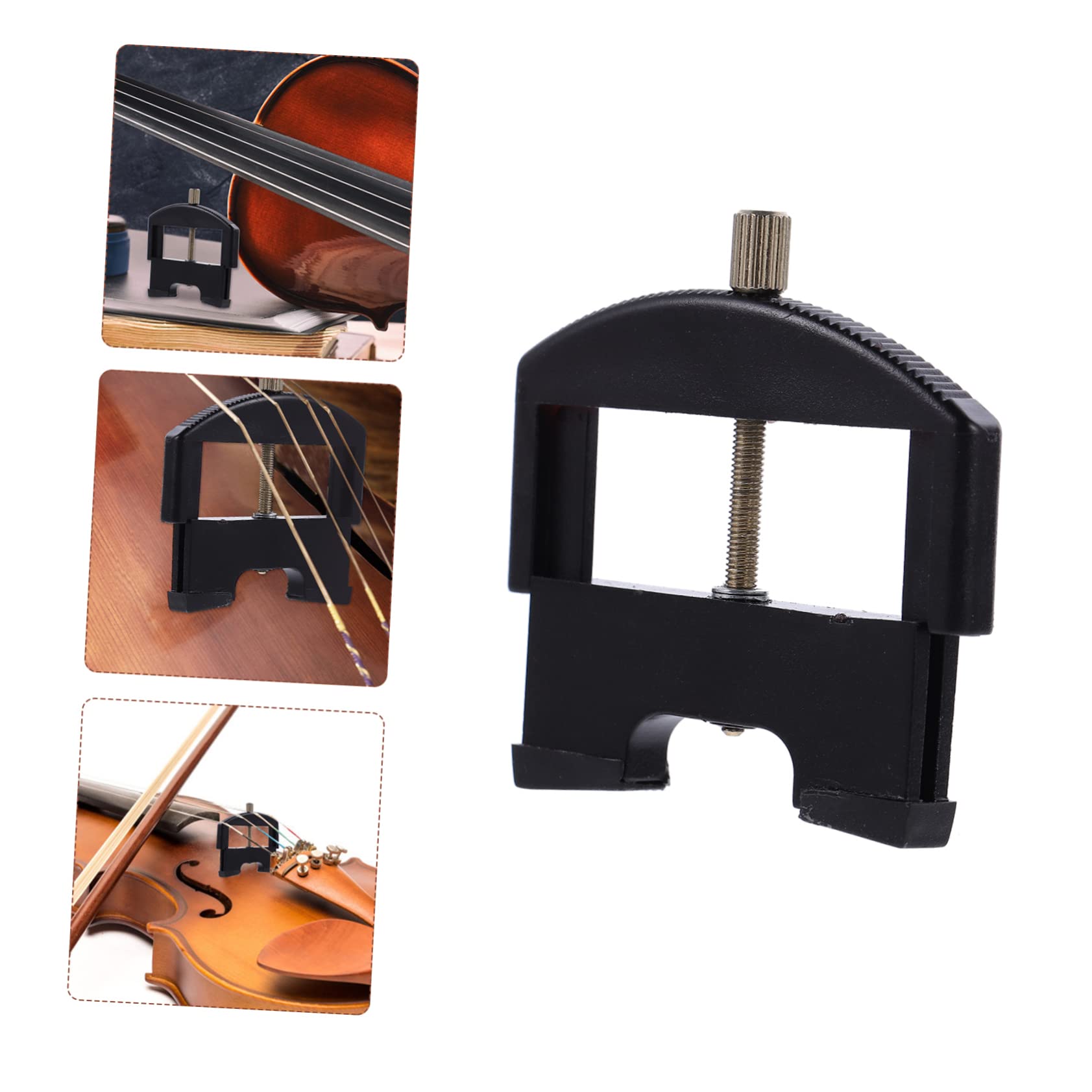 Sollevacorde Violino 1/4-4/4 per Ponte, Accessorio Nero | Plastica e Ferro Placcato, Posizione di Marcatura Accurata, Non Facile da Rompere