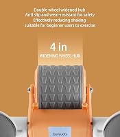 buvyuotu Hasizom Roller Könyöktámasztással és Automatikus Visszarugózással, Hasizom Edzőgép Páros Kerekekkel - orange 4