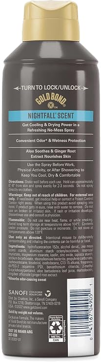 GOLD BOND Men Nightfall Scent Erkek Vücut Spreyi 198GR, 41167049051