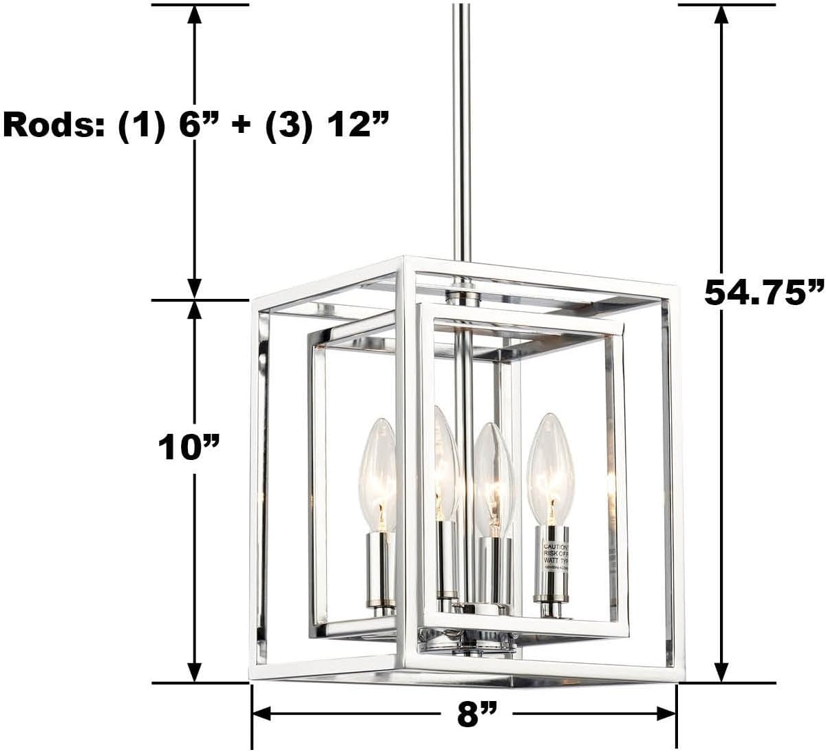 Crystorama Kai 4 Light Polished Chrome Pendant