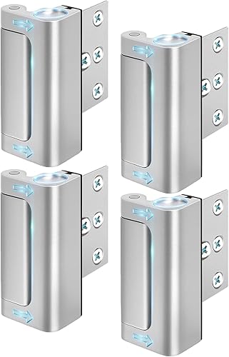 Miniatura 9 de Cerradura de seguridad para el hogar, cerradura de refuerzo de puerta fácil de abrir a prueba de niños con soporte de parada de 3.0in 800 libras