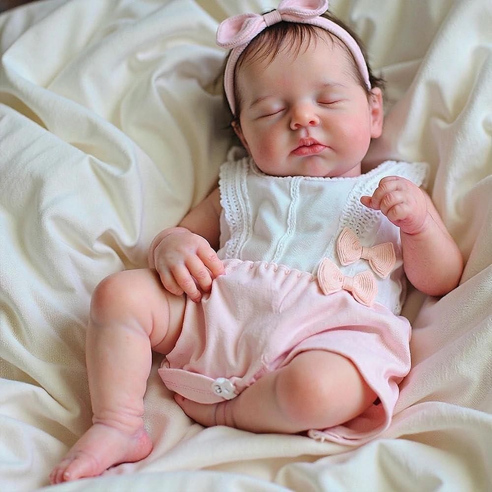 Zero pam Reborn Baby Dolls Silicone Full Body Girl, 20 Inch Realistic Baby Doll Girl