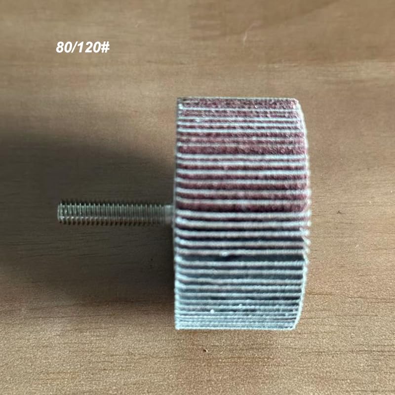Ściernice listkowe z trzpieniem gwintowanym 6 mm i długimi głowicami ściernymi do szlifowania głębokich otworów, gratowania polerowania wanglan(10pcs,20x25x6mm 80grit)