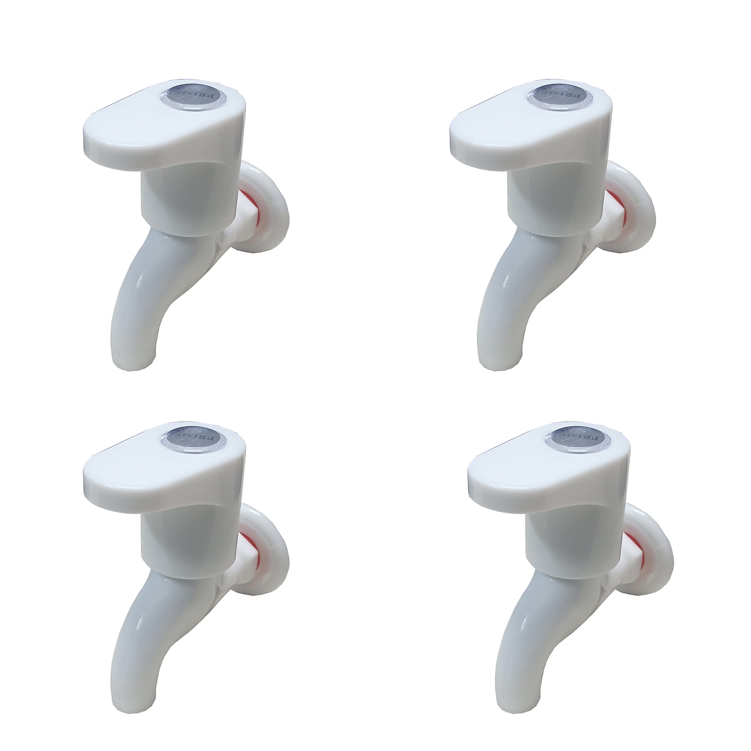 Droptech PVC Plastic Bib Cock/Water Taps for Kitchen Bathroom Wash Basins - Set of 4 (1/2", 15 mm) Type PVC Taps Faucet for Hot and Cold Water Royal Bib Taps White (B0B97TJ3W3) Amazon Price History, Amazon Price Tracker