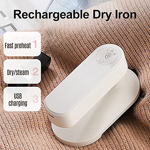 Fer à Repasser Portable sans Fil avec Batterie Rechargeable, Repassage Efficace pour la Maison et les Voyages