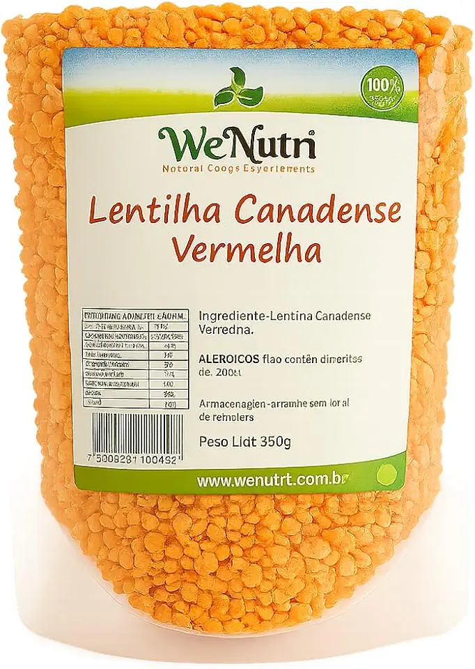 Lentilha Canadense Vermelha 250g Wenutri
