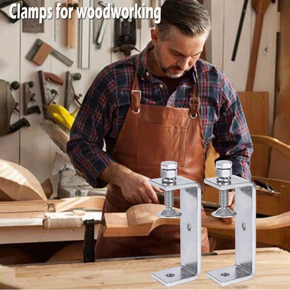 ZDSFSD Clamp Heavy Duty Clamp Metal C Clamp Woodworking C-Clamp with Wide Jaw Opening (130MM),2PCS, As Shown - Image 2