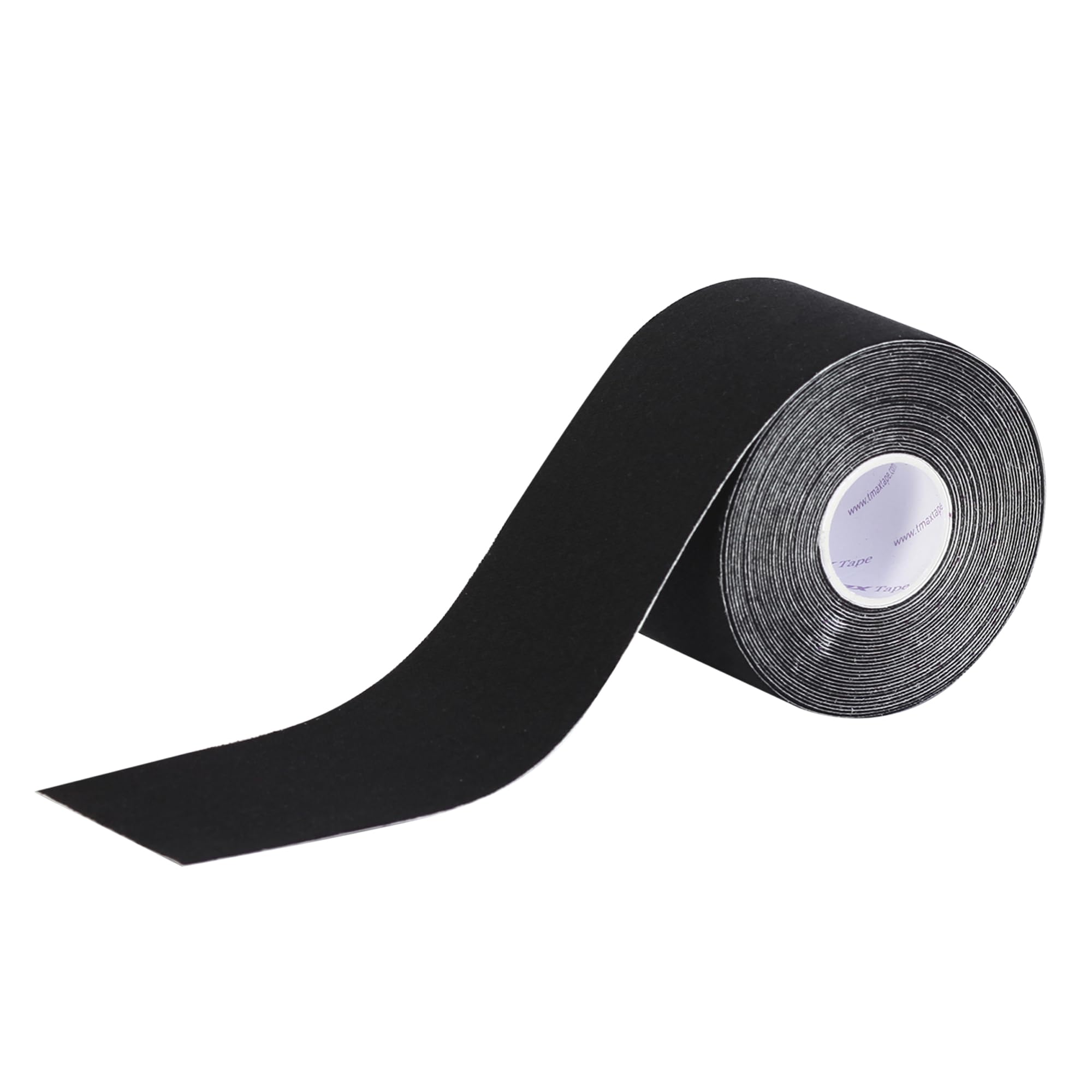 Tmax nastro kinesiologico impermeabile | nastro sportivo per lesioni, supporto muscolare, sollievo dal dolore, supporto articolare e fisioterapia (5 m x 5 cm) (nero)