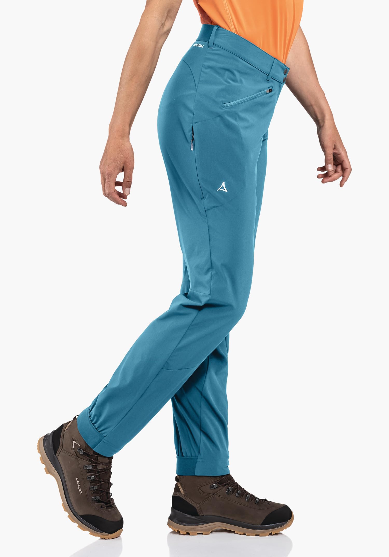 Schöffel Damen Pants Hestad L, robuste, schnell trocknende Outdoor Hose, Damen Hose mit bequemer Passform und vorgeformtem Knie