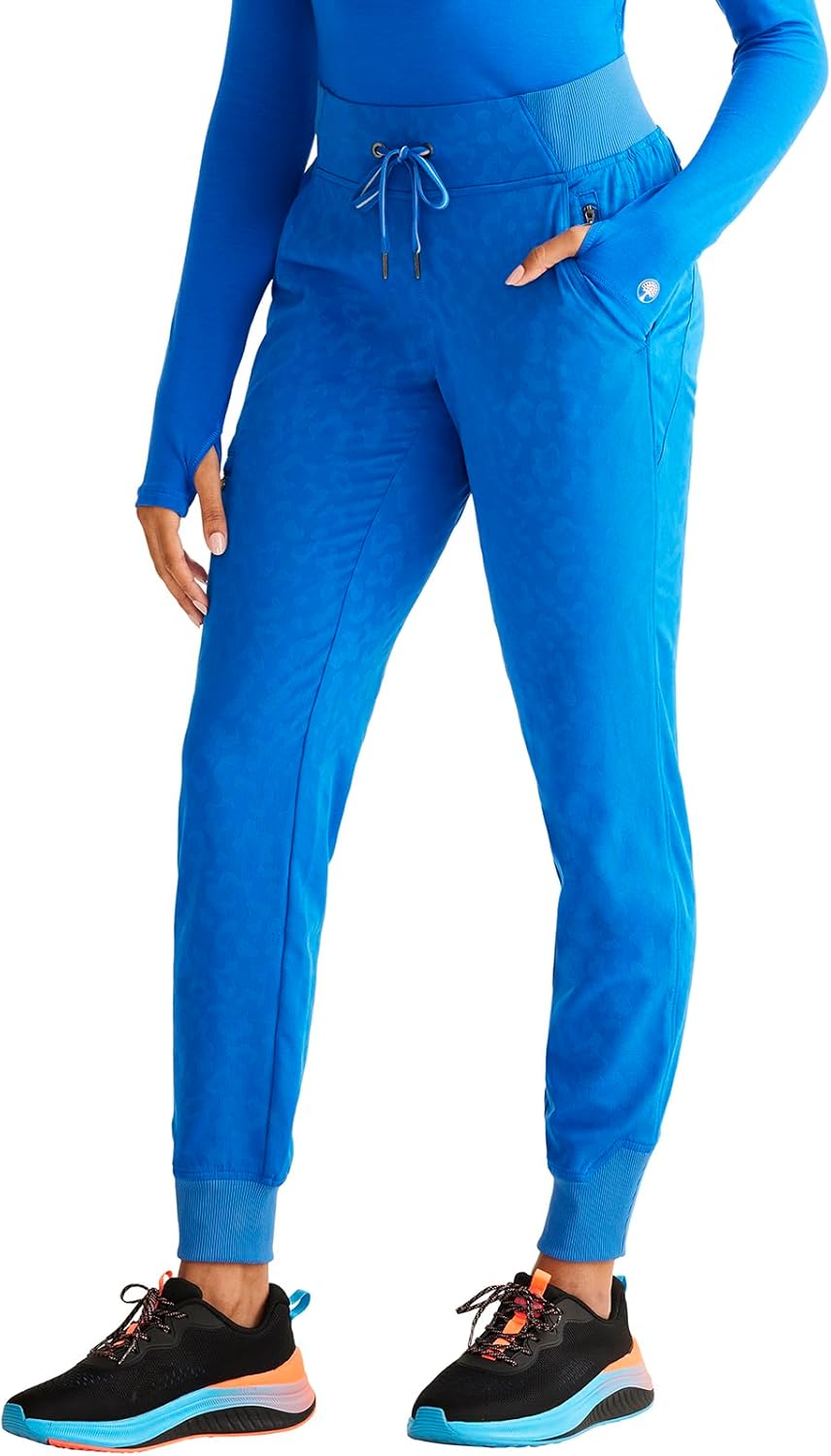 Healing Hands Scrubs for Women Jogger Scrub Pant Trinity Bottom with 6 Pockets, Mid-Rise Pull-on Rib-Knit Waistband HH003