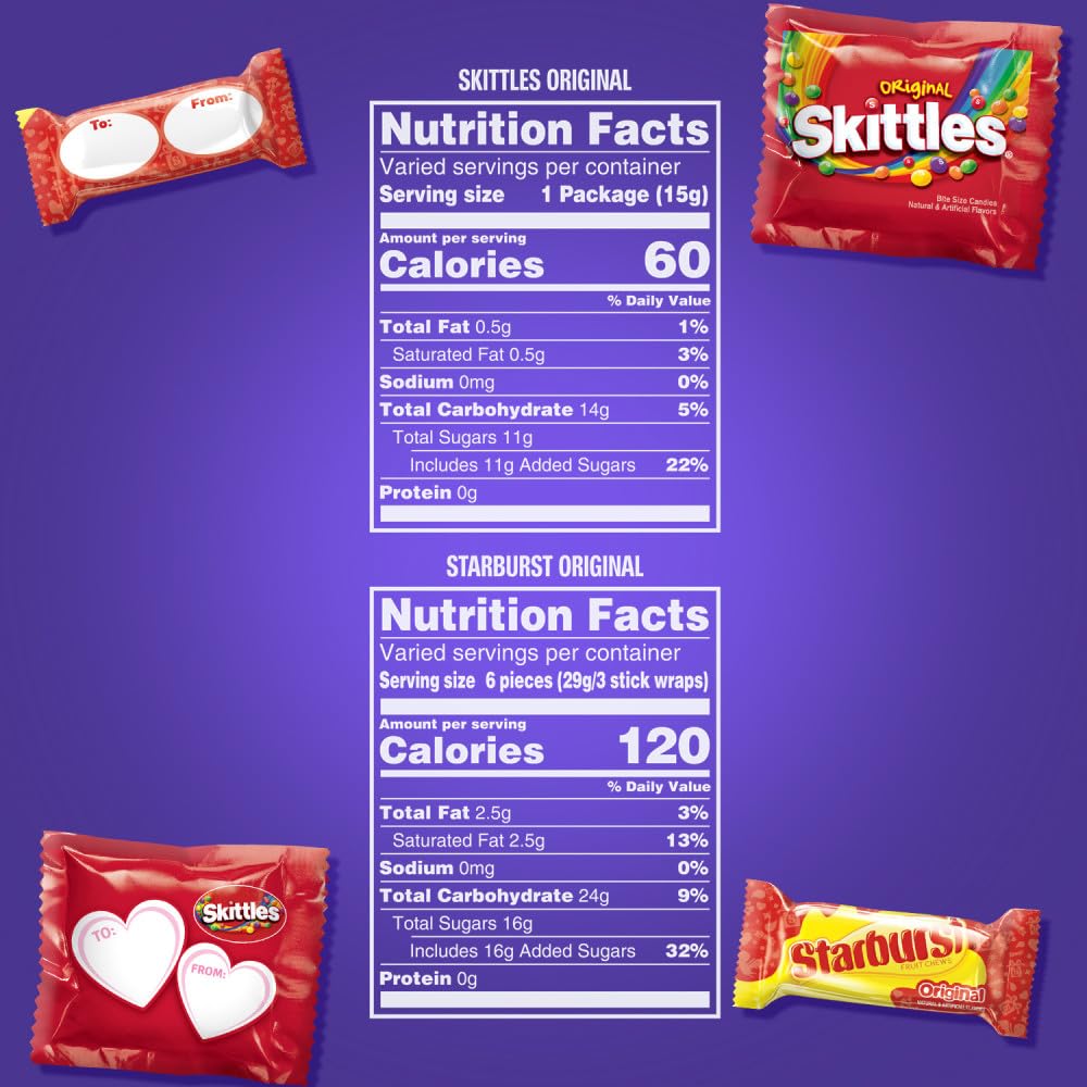 Skittles, & Starburst Valentine's Day Chewy Candy Exchange, 18.07 Ounce