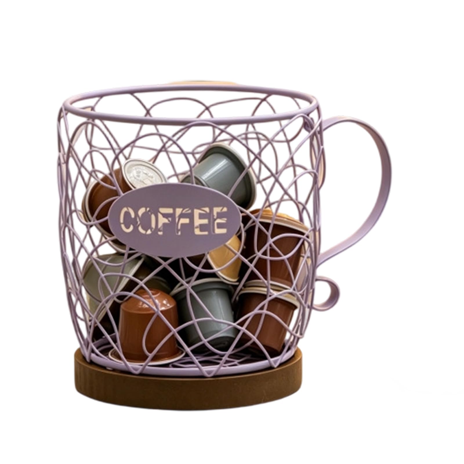 HENYGEN Sturdy Iron Coffee Pods Organizers with Stylish Design for Home or Workspaces Iron Coffee Holder