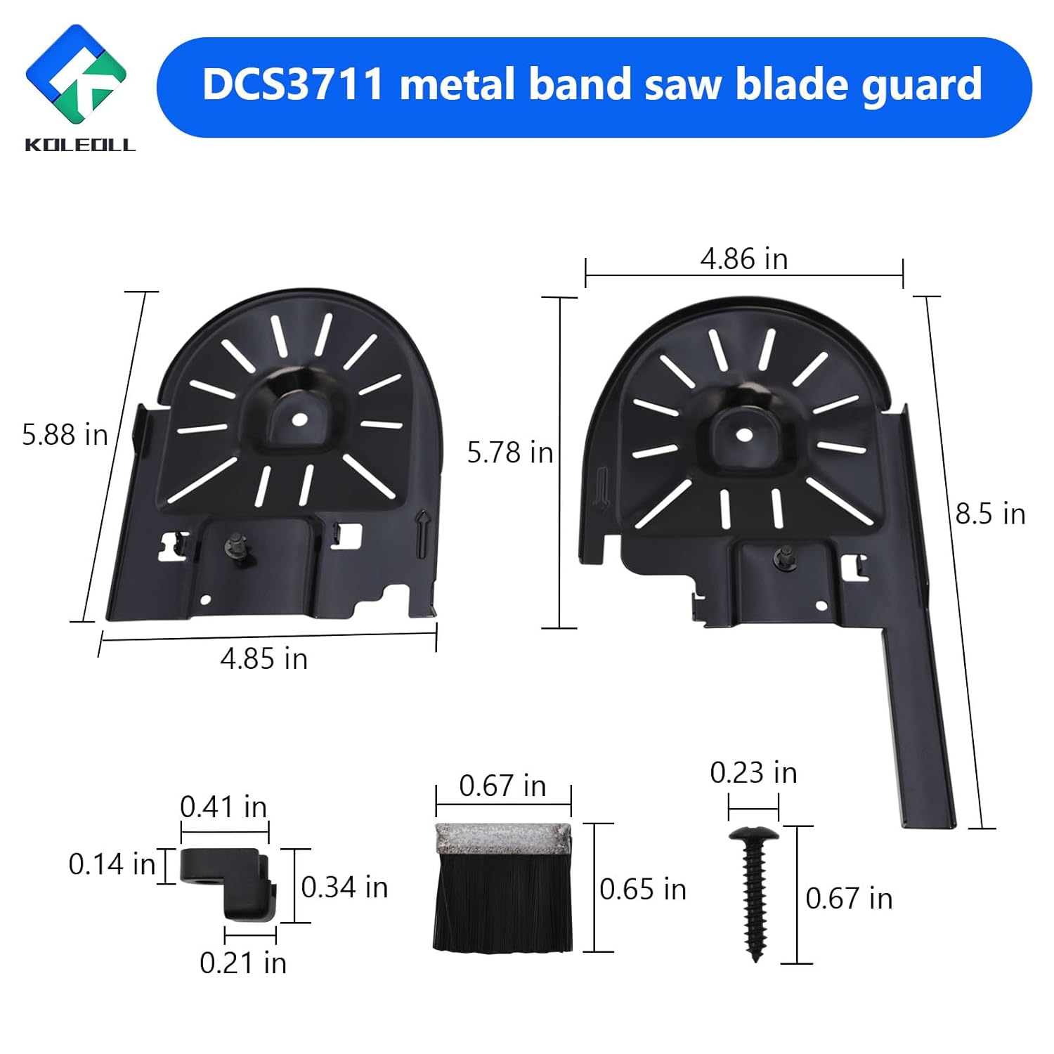 DCS3711 14-1/2" 20V Max Metal Band Saw Blade Guard Works with DCS371 Saw