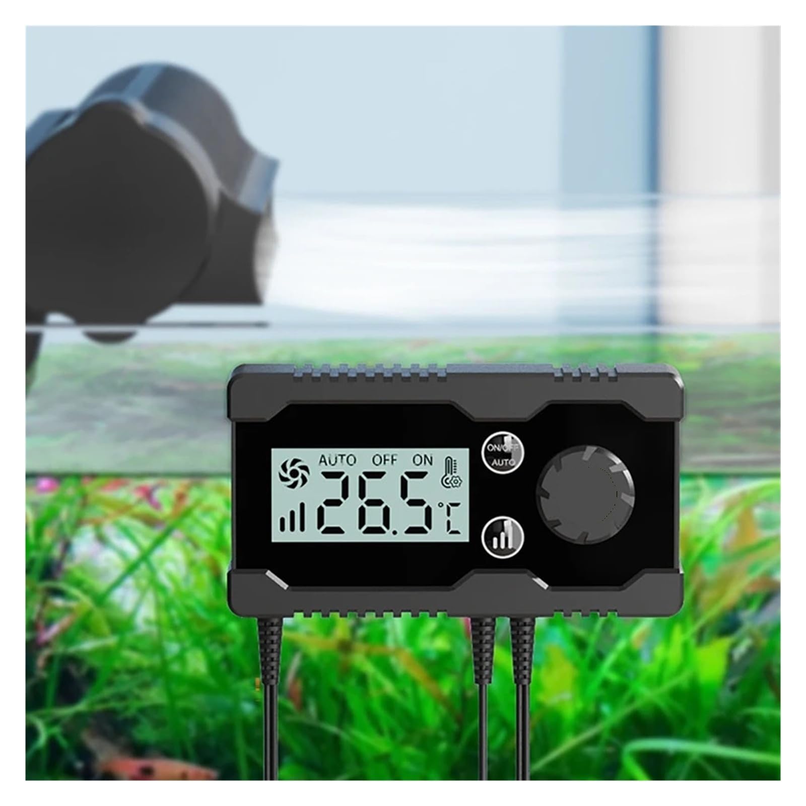 Ventilador de refrigeración for Tanque de Peces de Acuario, Adecuado for Agua de mar Dulce, Control automático de Temperatura, Controlador de Pantalla, Enfriador
