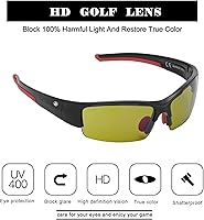Vista 3 de Gafas de sol de golf para hombres y mujeres, gafas de sol deportivas sin montura con protección UV400