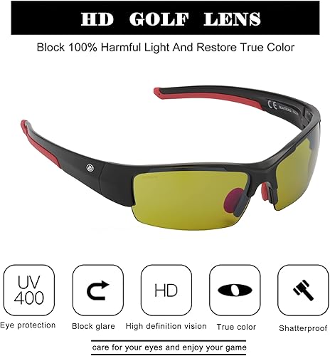 Miniatura 3 de Gafas de sol de golf para hombres y mujeres, gafas de sol deportivas sin montura con protección UV400