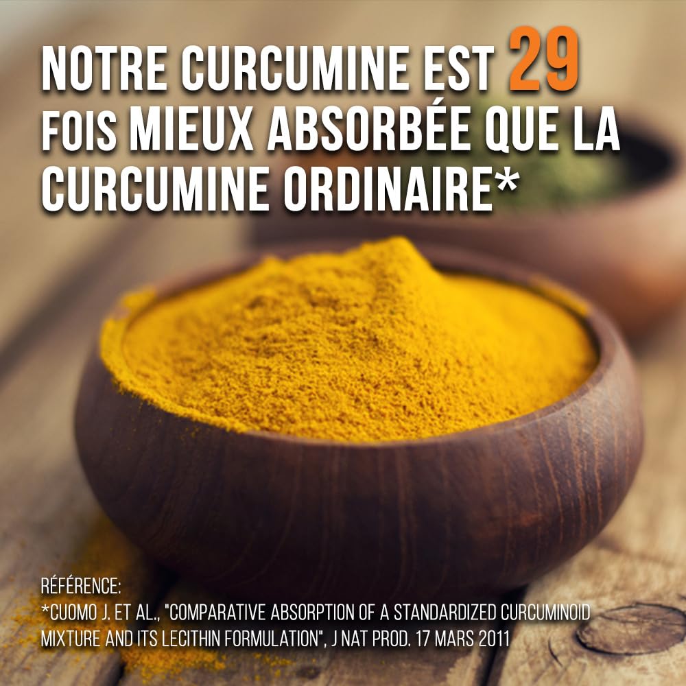 Intelligent Labs Meriva Phytosome de Curcumine 250 MG | Supplément de curcumine de curcuma à absorption avancée (2900% mieux absorbé que le curcuma ordinaire) | 120 gélules végétariennes