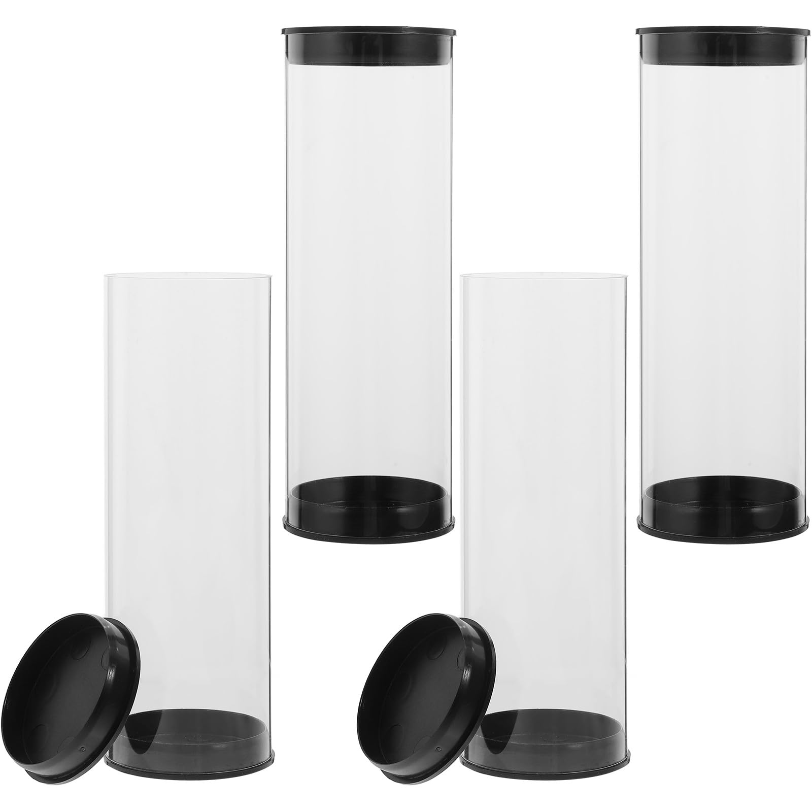 STOBAZA Golf Ball Display Tube Plastic 4pcs Organizer for Sports Outdoor Storage and Golf Bag