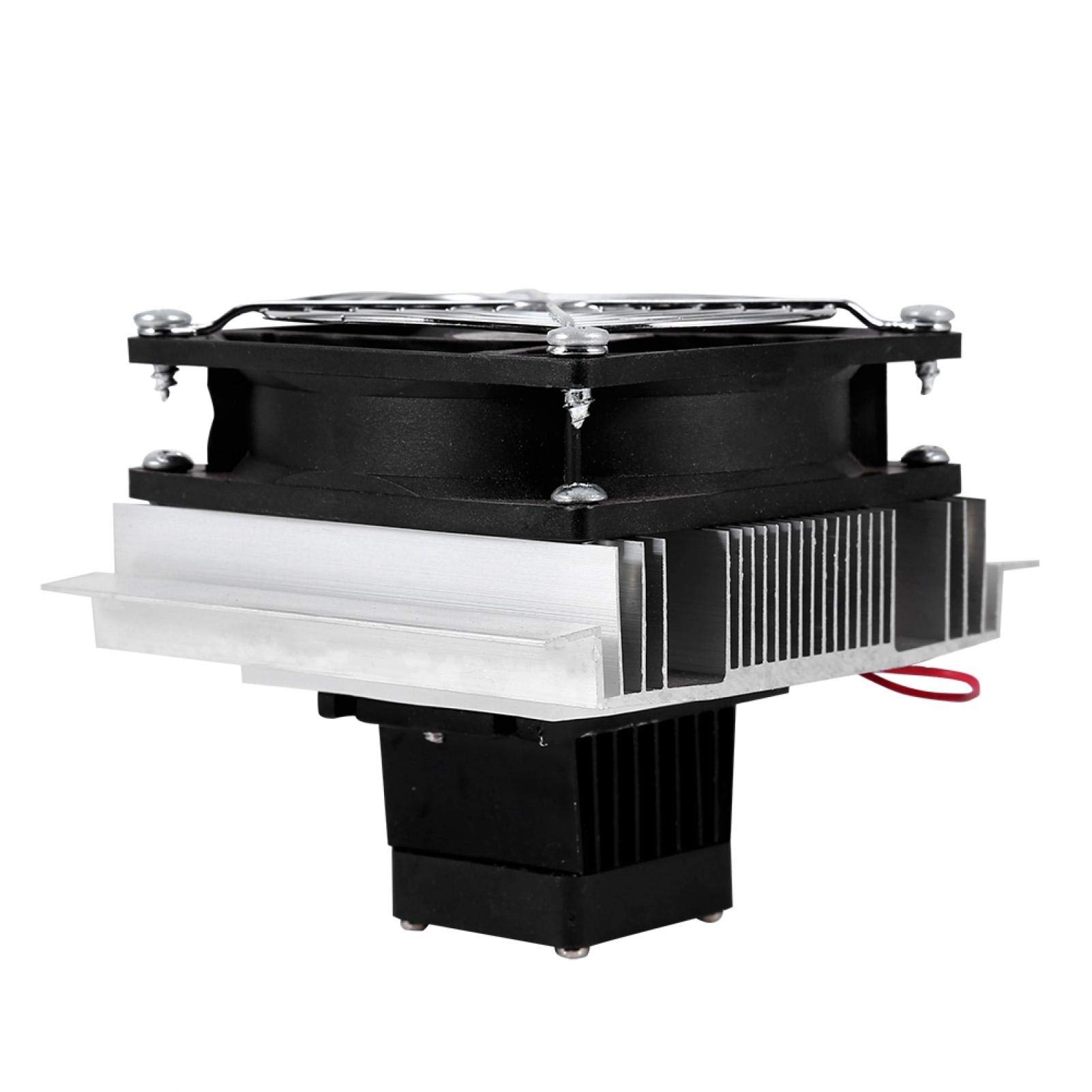 Akozon Peltier termoeléctrico Kit de de refrigeración de semiconductores de refrigeración Kit de ventilador de bricolaje Enfriador necesita 12V DC 6A Power