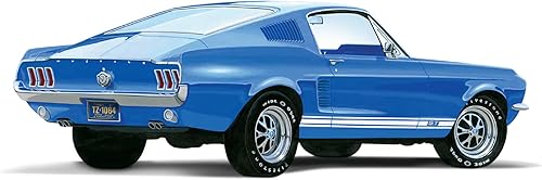 AMT Round 2 1967 Ford Mustang GT Fastback Kit de modelos a escala 1:25, cromo (AMT1241)
