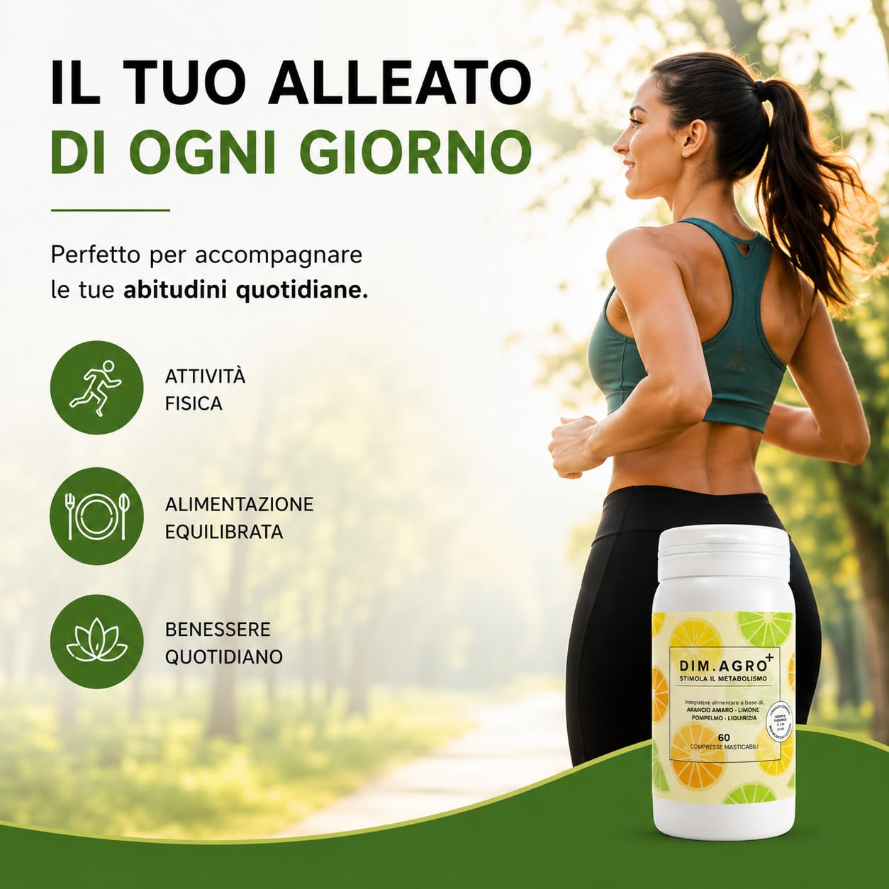 DimAgro Integratore Alimentare Compresse Masticabili, 60 Compresse | Estratti Vegetali