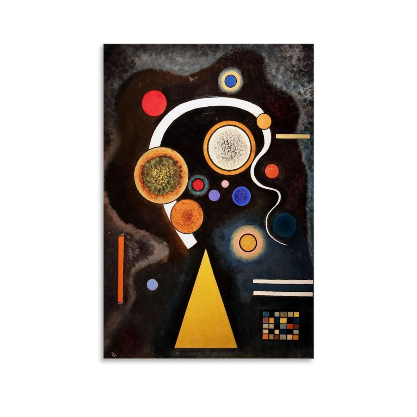 GAJUST Kandinsky Capricious Line Poster Capricious Line Painted by Wassily Kandinsky in 1924., Canvas Print Art Poster; Unframe; 12x18inch(30x45cm)