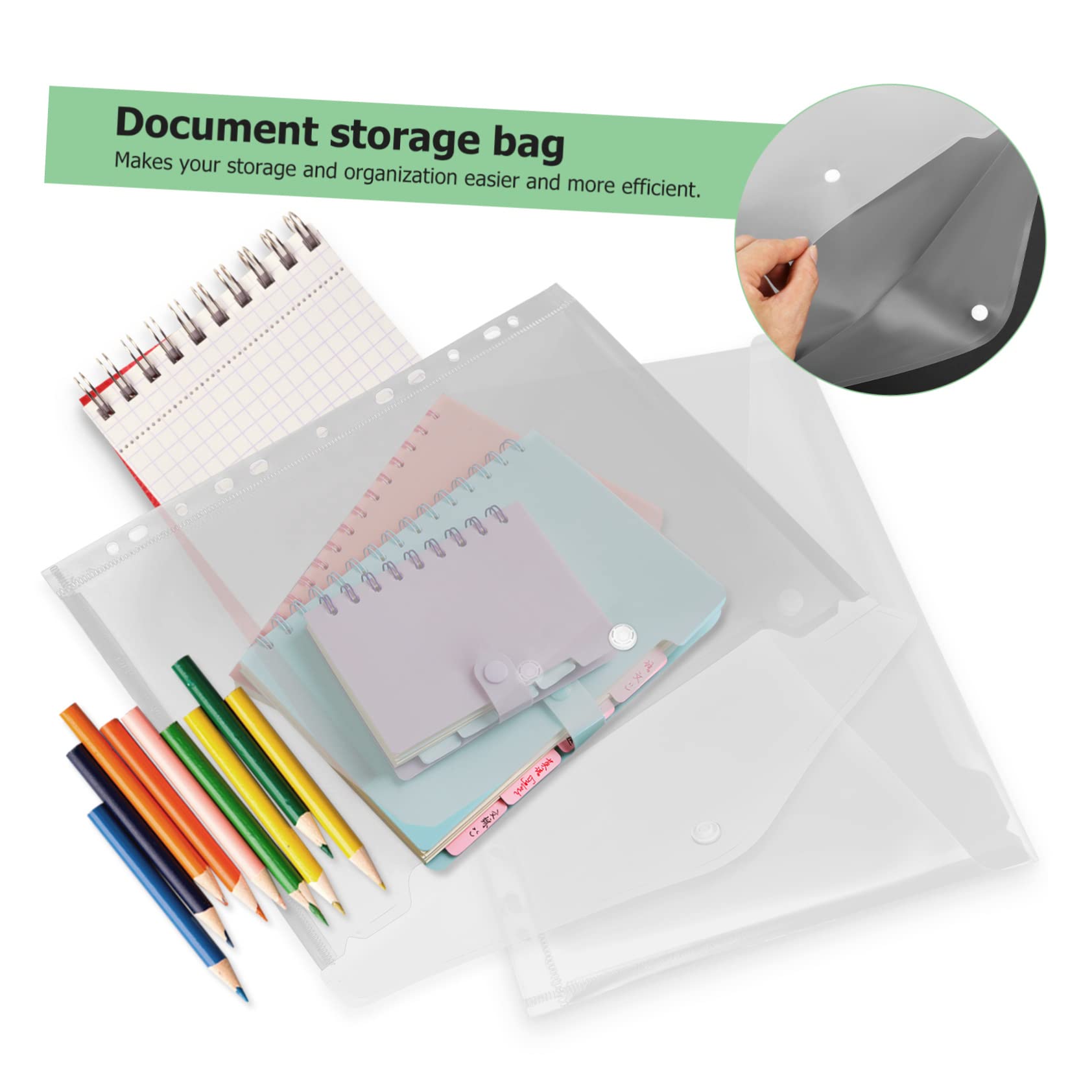 20 Pièces Pochettes Transparentes PP Plastique pour Classeur A4